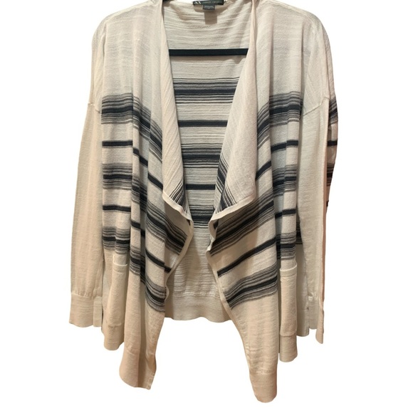 Armani Exchange Size SP Open Flowy loose fitting striped Cardigan - Picture 2 of 5